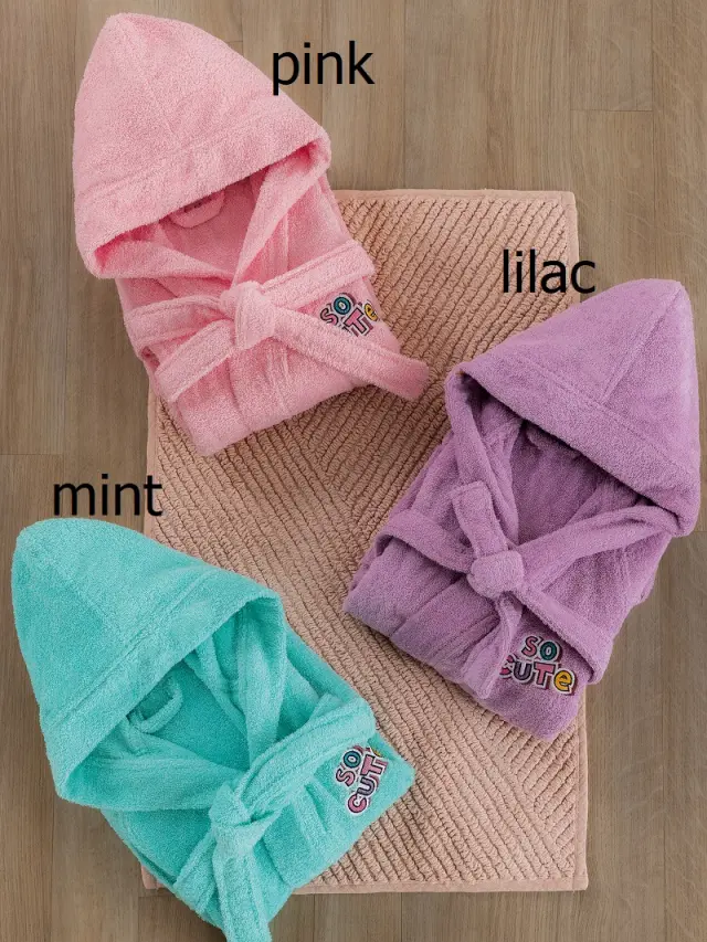 Μπουρνούζι παιδικό με κουκούλα Cute Mint No 6-8 Palamaiki 2