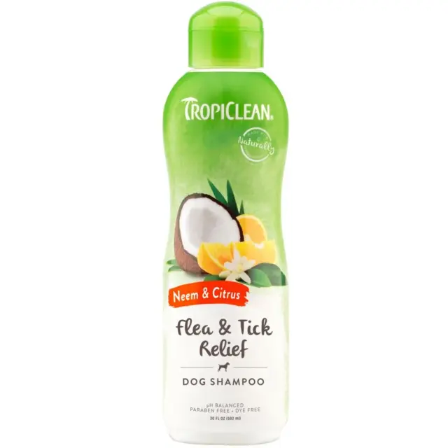 Tropiclean Flea & Tick Relief Shampoo Σαμπουάν Σκύλου Γάτας 592ml
