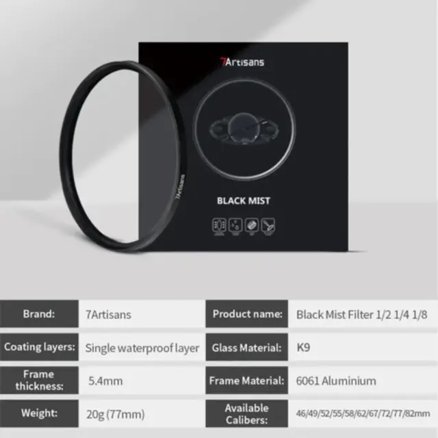 7Artisans Black Mist 1/4 67mm 3