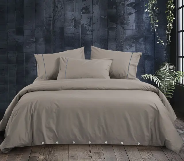 Nef-Nef Homeware Παπλωματοθήκη Nautica Wave Solid Σετ Υπέρδιπλη 240x220 Linen