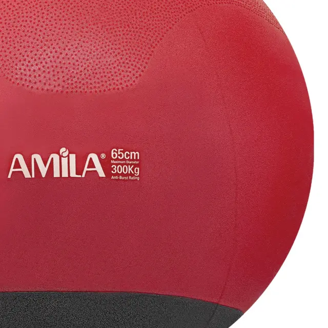 AMILA Μπάλα Γυμναστικής 65cm - Κόκκινη (48446) 3