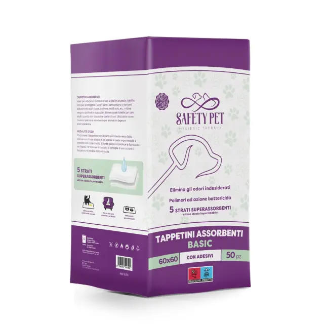 Safety Pet Basic Επιδαπέδιες Πάνες Σκύλου 60×90cm 50τμχ