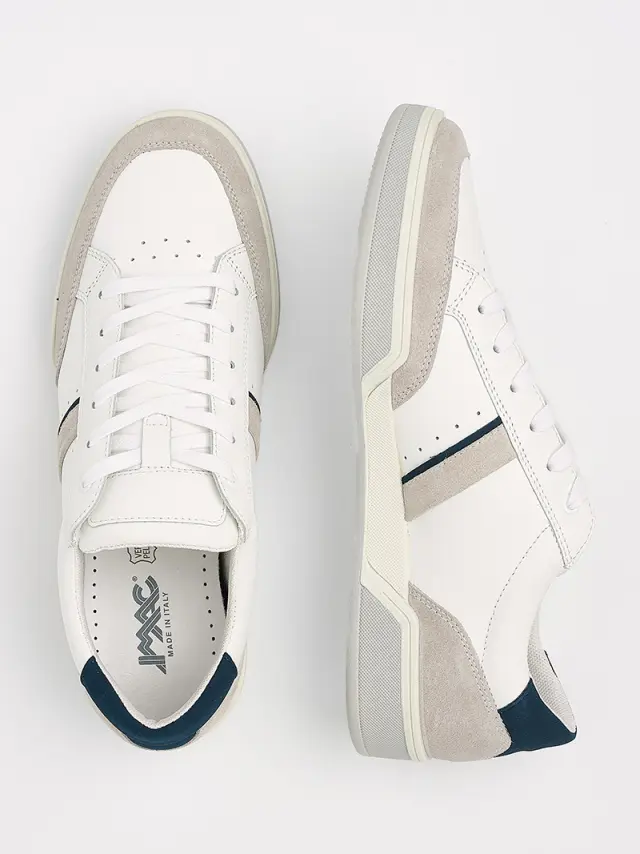 Imac Sneakers Ανδρικό δέρμα/δέρμα Nubuck Άσπρο IMA/151920 BIANCO/BLU - 46 3