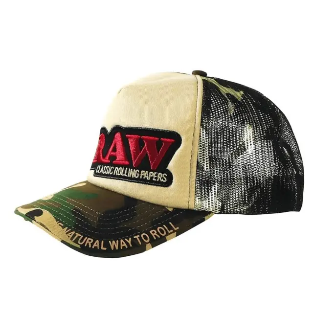 Raw Trucker Hat Camo And Tan