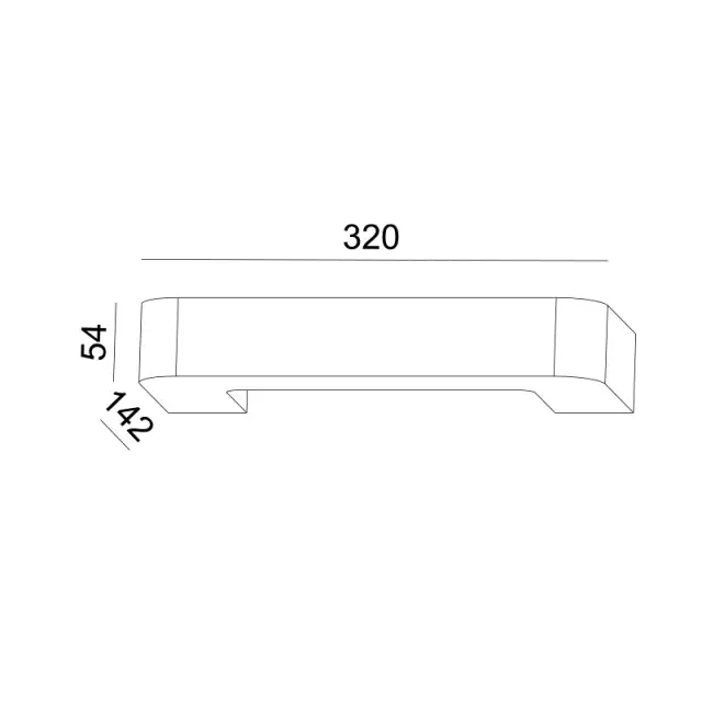 ΓΥΨΙΝΟ ΕΠΙΤΟΙΧΟ Φ/Σ 1XR7S118mm FOGA 32x14,2x5,4CM / G85191W 2
