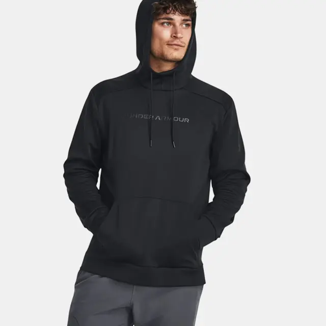 Under Armour Fleece Hoodie (1379744-001) - Μαύρο - XL