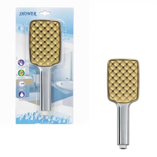Τηλέφωνο Ντους με Κεφαλή Χρυσού Χρώματος – Handheld Shower Head 0119037