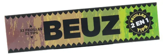 Beuz Χαρτάκια King Size Slim Unbleached Ακατέργαστο με Τζιβάνα 32φ.