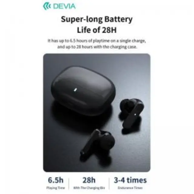 True Wireless Ακουστικά Bluetooth Devia EM408 ANC Pro1 Μαύρο N66436 3