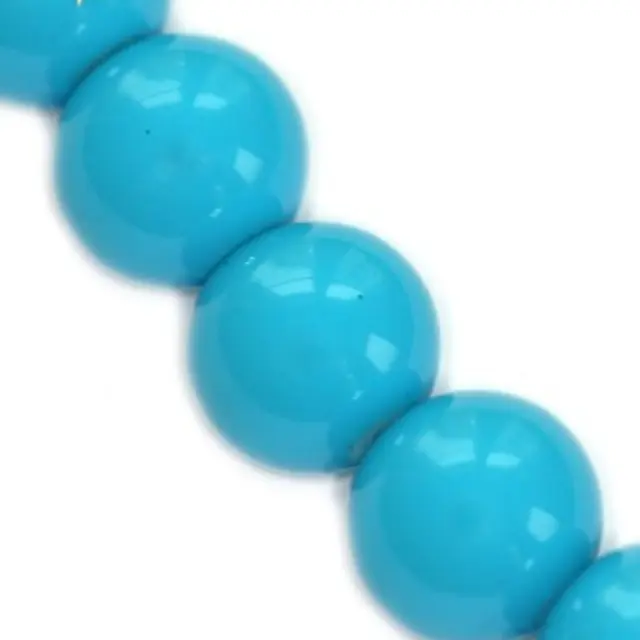 Χάντρα Επικαλυμένη Turquoise 10mm ~80τεμ