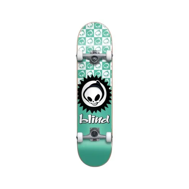 Blind Checkered Reaper Youth First Push Soft Wheels Teal - Ολοκληρωμένη σανίδα 7.375''