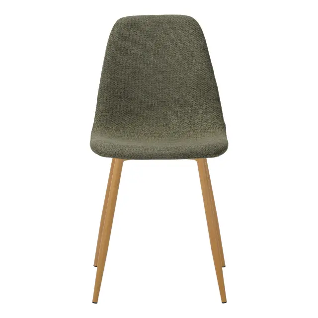 Καρέκλα Clara Unihome Πράσινο/Χρώμα Ξύλου 55x58,5x93εκ (Σετ 4 τεμαχίων) 2