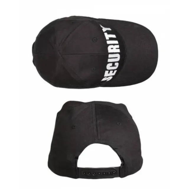 Mil-Tec Baseball Cap Embroidered Security Black-Καπέλο/Τζοκευ Security Μαύρο - 01-Black-Μαύρο 2