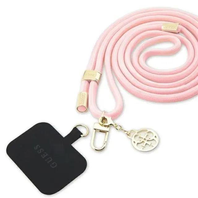 Guess® Universal Crossbody Κορδόνι για Θήκες Κινητών- Gold/Pink (GUOUCNMG4EP)