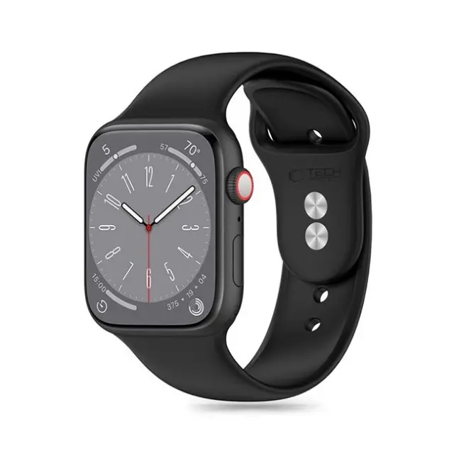 Tech-Protect Silicone Strap Apple Watch 4 / 5 / 6 / 7 / 8 / 9 / SE / Ultra 1 / 2 42/44/45/49mm Black