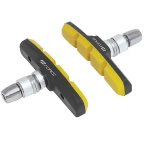 FORCE ΤΑΚΑΚΙΑ ΠΟΔΗΛΑΤΟΥ V-BRAKE ΜΑΥΡΟ-ΚΙΤΡΙΝΟ 423136