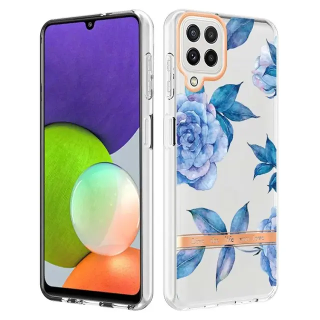 Θήκη Σιλικόνης Με Plexiglass Για Samsung Galaxy A22 4G - Orchid Peony OEM