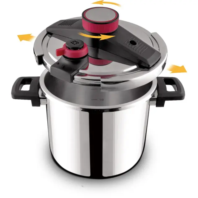 Χύτρα Ταχύτητας STEAM 7lt Lamart LT1228 Ασημί/Κόκκινο 2