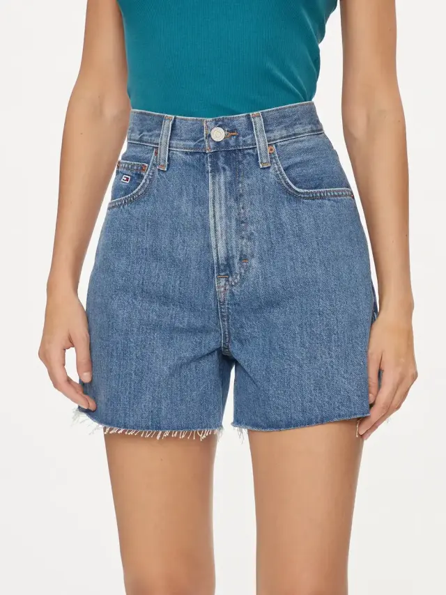 Tommy Hilfiger - Γυναικείο Τζιν Σορτς Uh Mom Fit DW0DW17646-1A5 Μπλε - W27- S 3