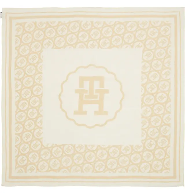 Φουλάρι TOMMY HILFIGER TH Linen Monogram 16029 Μπεζ 2