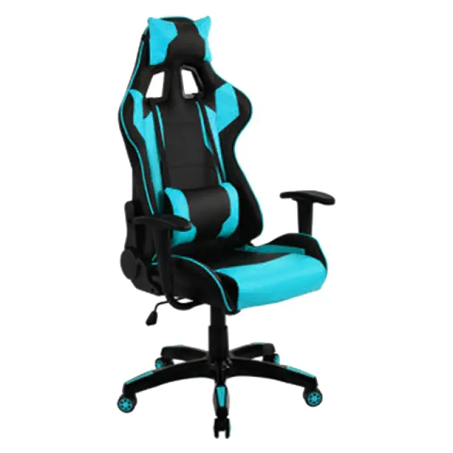 Πολυθρόνα Γραφείου Gaming ΚΥΛΛΗΝΗ Μπλε/Μαύρο PVC 66x67x127-135cm 2