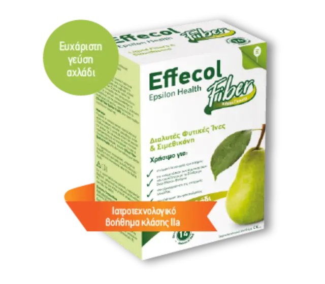 Epsilon Health Effecol Fiber 14 Φακελάκια - Διαλύτες Φυτικές Ινες & Σιμεθικόνη Με Γεύση Αχλάδι 3
