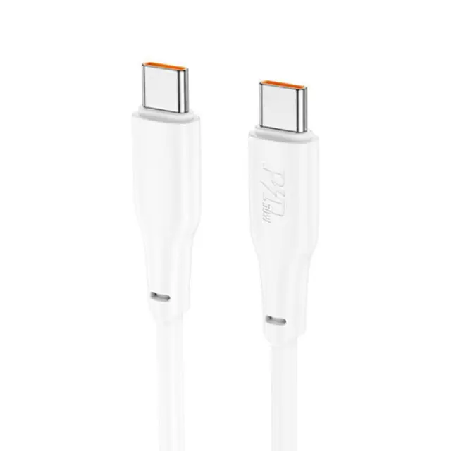 Hoco X93 Force USB 3.2 Cable USB-C male - USB-C 60W Λευκό 2m HC-X932CC-WH