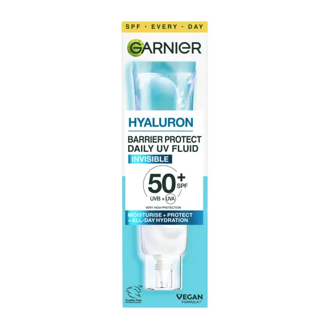Garnier Skin Active Hyaluronic Barrier Protect Daily UV Fluid Αντηλιακή Κρέμα Προσώπου SPF50+ 40ml