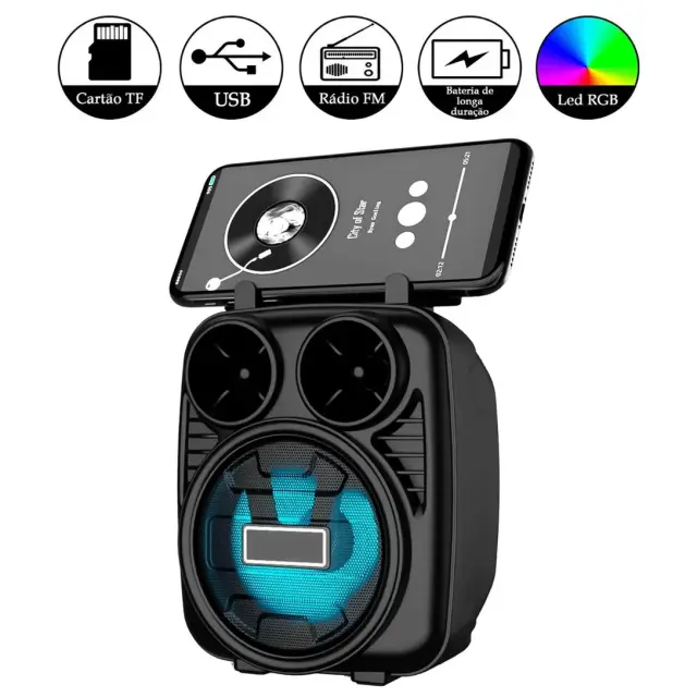 Mini φορητό ηχείο Bluetooth Kimiso Kms-1182 5W ΜΑΥΡΟ