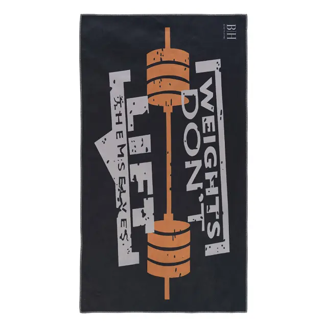 Πετσέτα Γυμναστηρίου 50x90 Beauty Home Art 2243 Μαύρο-Γκρι 100% Microfiber