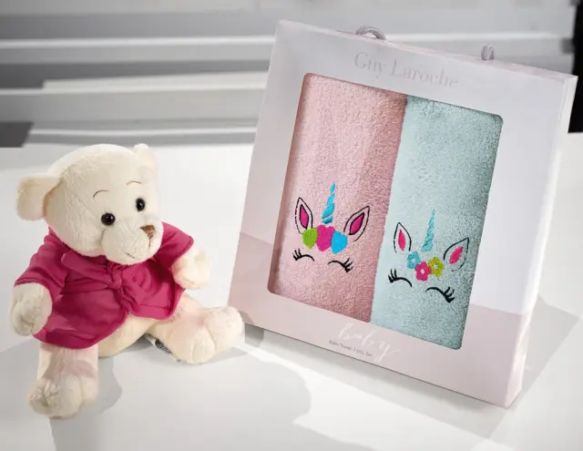 ΣΕΤ ΒΡΕΦΙΚΕΣ ΠΕΤΣΕΤΕΣ 2ΤΕΜΑΧΙΩΝ BABY TOWELS GIRL SET 3 (35X50) GUY LAROCHE