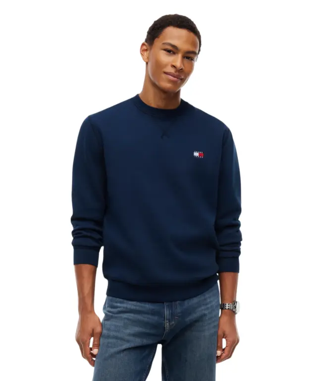 Tommy Hilfiger - Ανδρικό Φούτερ TJM Reg Badge Crew DM0DM23607-C1G Μπλε Σκούρο