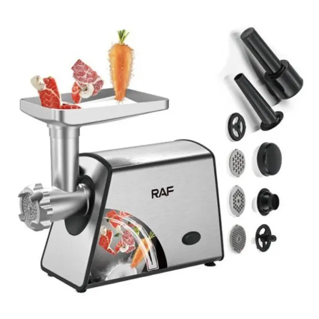 Ηλεκτρική μηχανή παραγωγής κιμά 2000W RAF R.3378 Ασημί 2