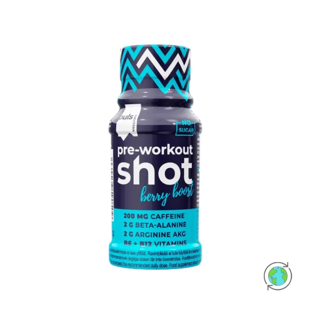 Pre-Workout Shot Berry Boost - Puls Nutrition - 60ml 6430056590509