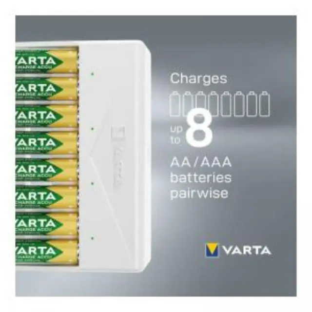 Φορτιστής Μπαταριών Varta Universal έως 8 Μπαταρίες ΑΑ/ΑΑΑ Λευκό N65153 3