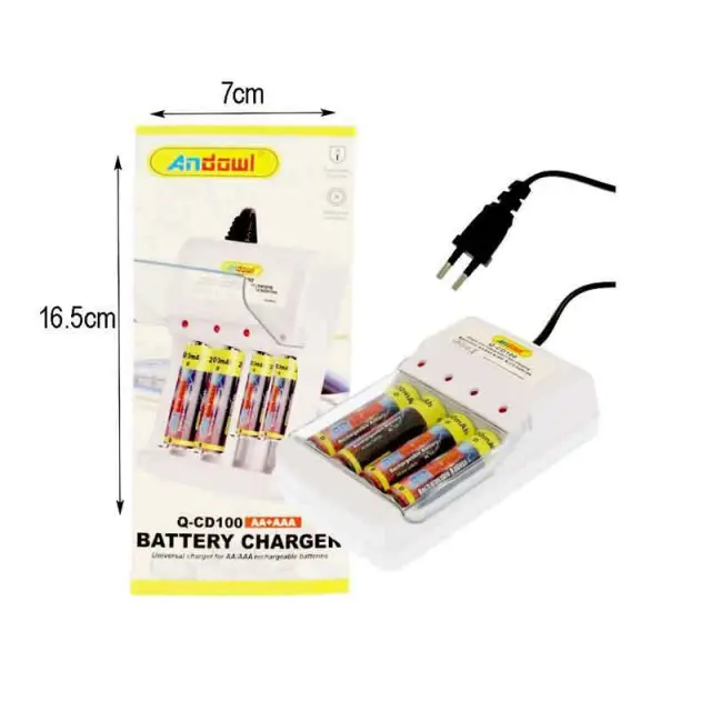 Andowl Φορτιστής μπαταρίας Ni-MH Μεγέθους AA/AAA Q-CD100 - Battery charger 075901 2