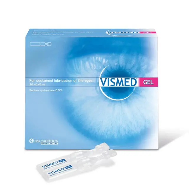 Vismed Gel Λιπαντικό Οφθαλμικό τζελ με Υαλουρονικό 0.30%, 20x0.45ml