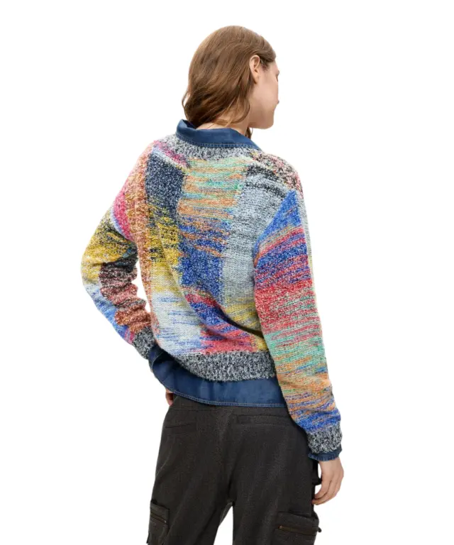 Desigual - Γυναικείο Πλεκτό Earthtexture Jersey 26WWJF25-3136 Κίτρινο 2