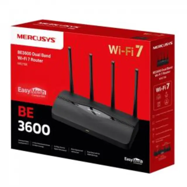 Mercusys BE3600 Dual Band Wi-Fi 7 Router 2.5GE (MR27BE) (MERMR27BE) 3