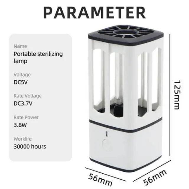 Uv λάμπα απολύμανσης χώρου 3.8w - Uv disinfection lamp ST-XD-08 2