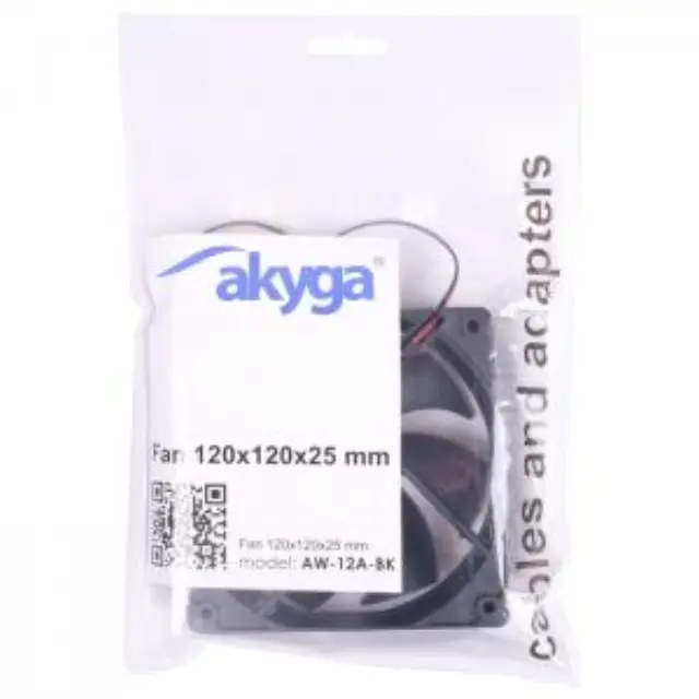 Case Fan Akyga AW-12A-BK 120mm Molex Μαύρο 2