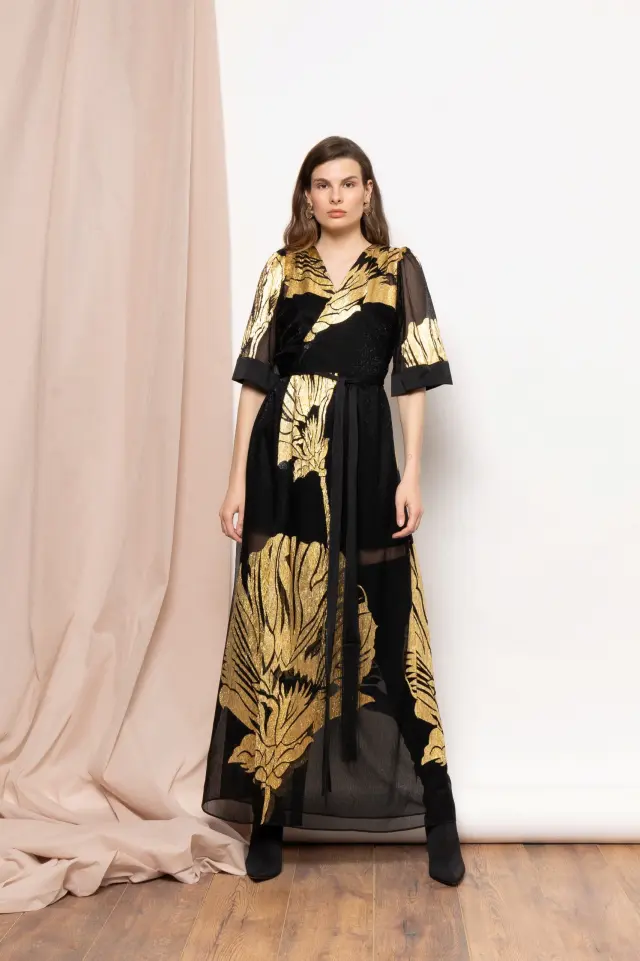 Nema Resort Wear Maxi Dress (15007N029 BLACK) - L