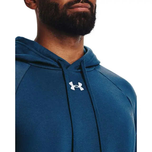 Under Armour Rival Fleece Hoodie (1379757-426) - Μπλέ 3
