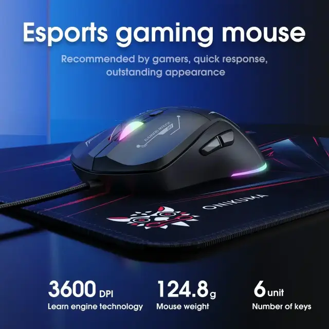 ONIKUMA TZ3006 3 in 1 Gaming Combo - G22 Keyboard / CW917 Mouse/ MP002 Mouse Pad 3