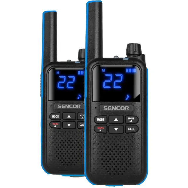 Walkie Talkie Sencor SMR 700 Blue με 16 Κανάλια VOX IP54