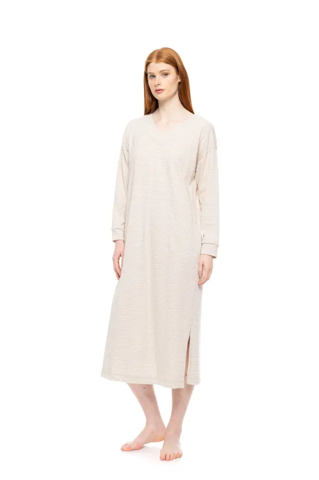 W1795 - Type - NIGHTGOWN HAZELNUT STRIPES 2