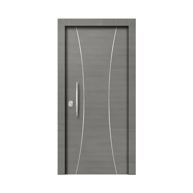 Θωρακισμένη πόρτα με επένδυση Laminate 2 Bow Inox Kataskevastikh