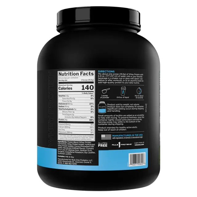 Rule1 Whey Protein Mint Chocolate Chip, 5 lbs 2