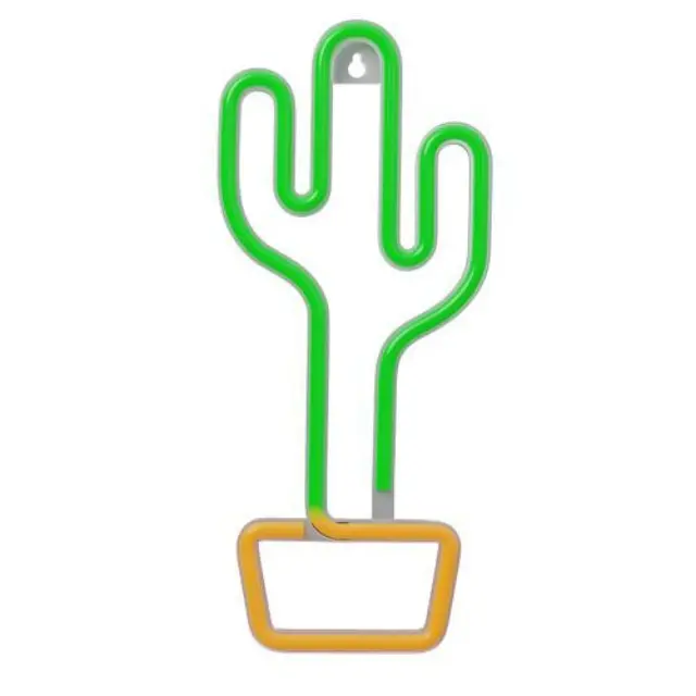 Neon LED Forever Light FLNE02 CACTUS (USB/Μπαταρίας & On/Off) Πράσινο N68166
