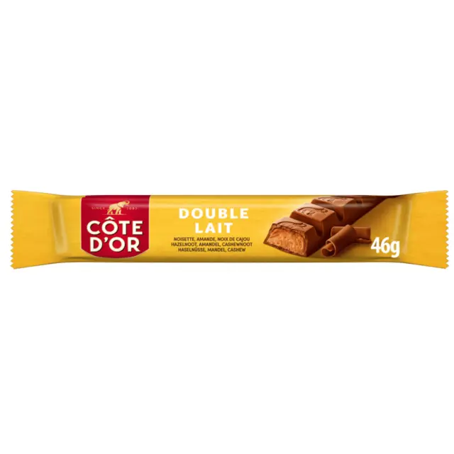 Cote d'or Double Lait ΧΓ 46gr (ΠΡΟΣΟΧΗ! Λιώνει!) (Aνάλωση κατά προτίμηση πριν από 08/09/26)